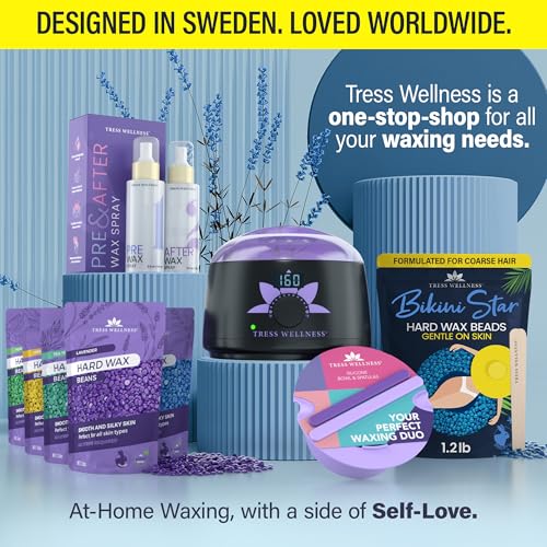 Tress Wellness Waxing Perlen - Für Sensible Haut ohne Wachsstreifen - 550g bis zu 50 mal Waxen - Wachsperlen Haarentfernung Wachs