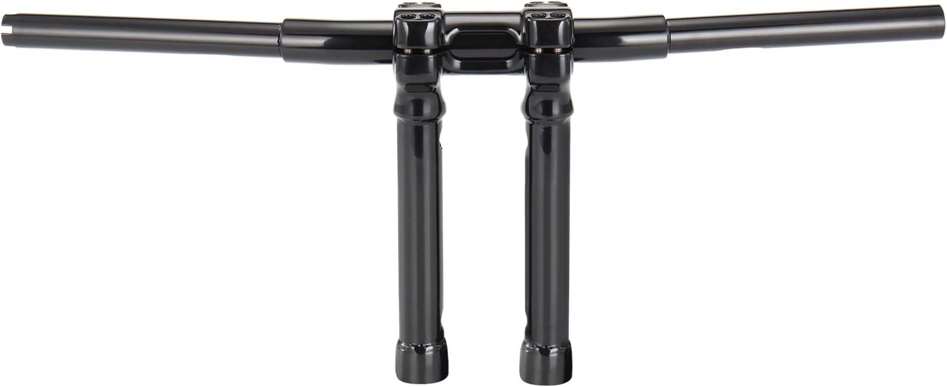 10" Rise 1-1/4" Fat Narrow T Handlebar Compatible with 1996-2017 Harley Sportster Dyna Softail, Black