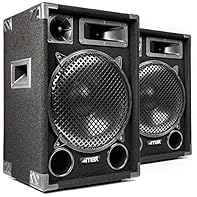 Experience powerful live sound with the MAX12 12-inch passive DJ PA speaker pair, delivering a total of 1400W output. Perfect for mobile DJs, parties, and club nights, these speakers pack deep bass, dynamic mids, and crisp highs. Each speaker has a 3...