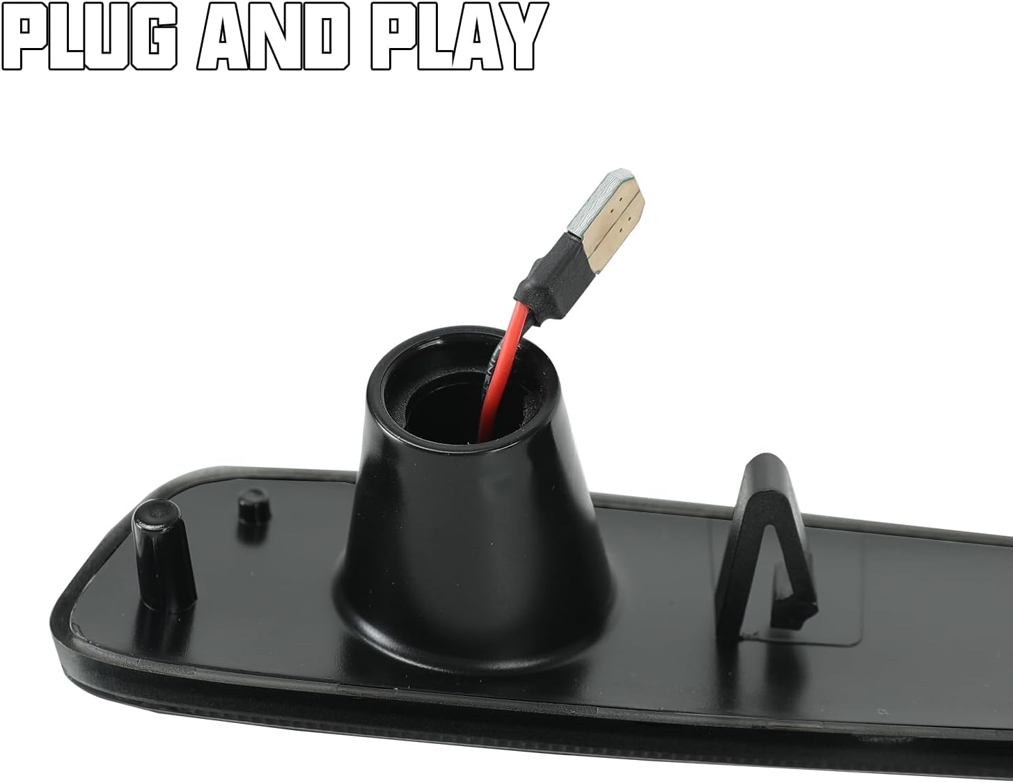 ROCCS 4PCS LED Amber & Red Side Marker Lights Compatible with Chevy Corvette C6 Z06 ZR1 2005-2013 Front Rear Bumper Signal Light Replace OEM Sidemarker, Smoked Lens