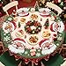 APUXXJUPA Christmas Plates, 60 Pcs Santa Paper Plates for Merry Christmas Decorations Xmas Winter Holiday Party Supplies