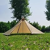 Besttoolifes Tienda de campaña piramidal ultraligera para acampar solo: no requiere postes, utiliza bastones de senderismo o ramas naturales, refugio resistente a la intemperie para 1-2 personas con