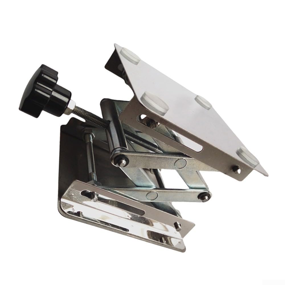 Plataforma de elevación de acero inoxidable ajustable en altura de 150 x 150 mm, versátil soporte de laboratorio y mesa de trabajo para carpintería, proyectos de enrutador y uso en talleres
