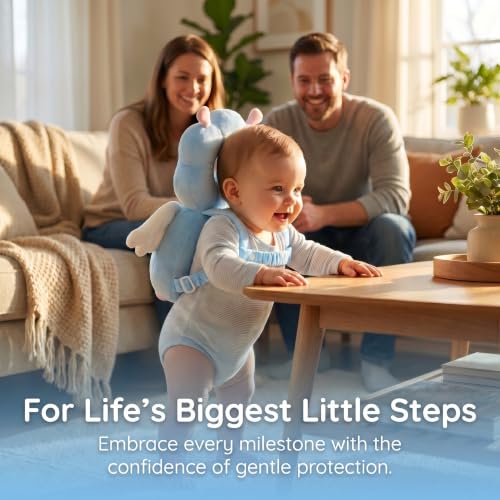 Image of Baby Head Protector Backpack - Soft & Lightweight Head Protection Pillow for Bebe Walking and Crawling(Elf)