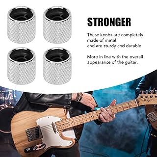 Bouton de Potentiomètre, Bouton de Potentiomètre en Métal Noir 4pcs Large compatibilité Bouton de Commande de Guitare… - Les Beatles, Paul McCartney, John Lennon, RIngo Starr, George Harrison Bouton de Potentiomètre, Bouton de Potentiomètre en Métal Noir 4pcs Large compatibilité Bouton de Commande de Guitare… – Image 4