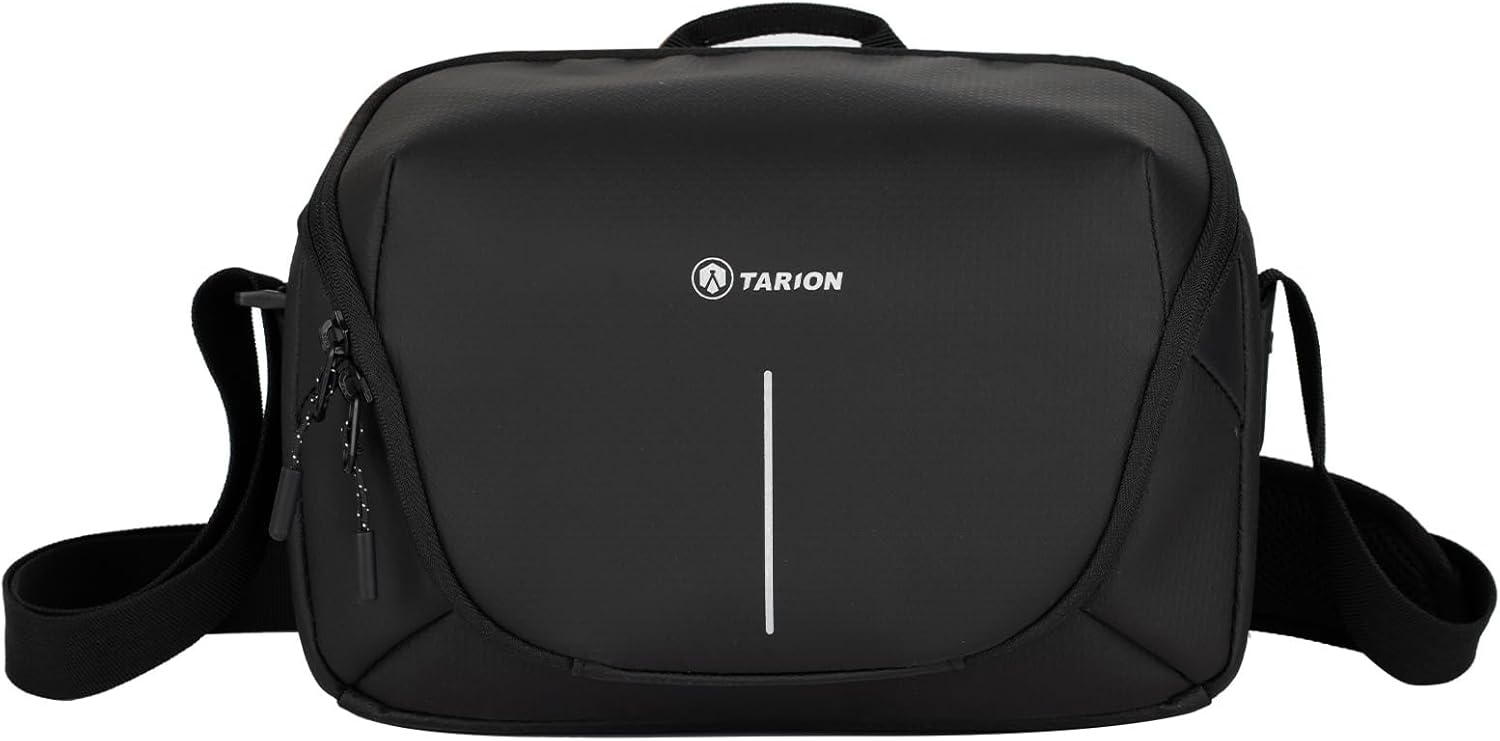 TARION DSLR Messenger Bag Camera Bag DSLR Shoulder Bag Small Camera Satchel Bag SLR Mirrorless Gadget Bag for Men Women Photographers Hiking Street Photography Sling Bag Case Shockproof Padded Insert