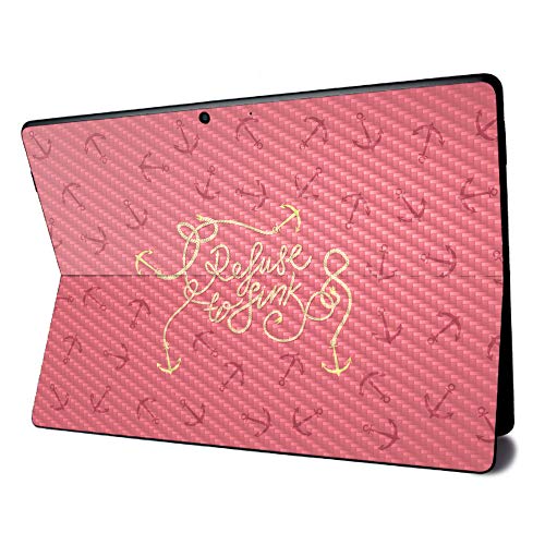 Image of MightySkins Carbon Fiber Skin for Microsoft Surface Pro X - Refuse to Sink | Textured Carbon Fiber Finish | Easy to Apply, Remove, and Change Styles | Made in The USA