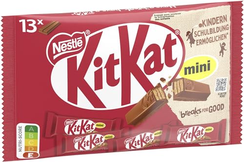 Nestlé KitKat Mini Schokoriegel, Knusper-Riegel mit Milchschokolade & knuspriger Waffel, 1er Pack (1 x 217g)