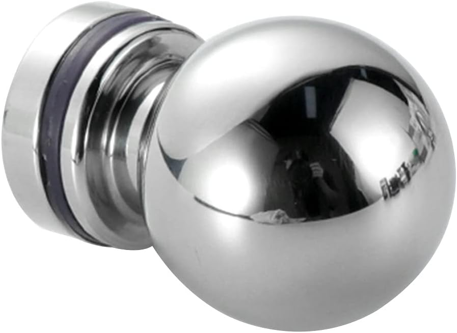 Bathroom Glass Door Knobs for Shower Screen, Shower Door Knobs Double Sided Round Single Hole Small Handle, Sliding Door Pull Knobs, Round Pull Handles Replacement