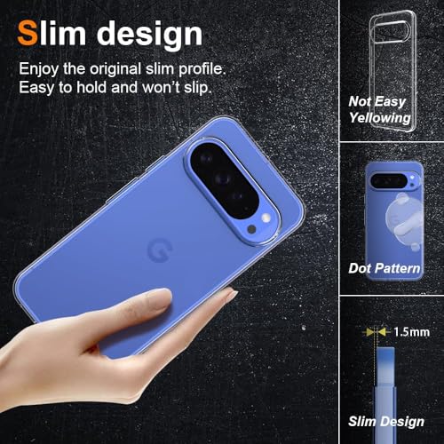 Image of REALCASE Silicone Google Pixel 10 5G Back Cover Case, Scratch Resistant Protective Crystal Clear Transparent Shock Proof Bumper Back Cover Case for Google Pixel 10 5G