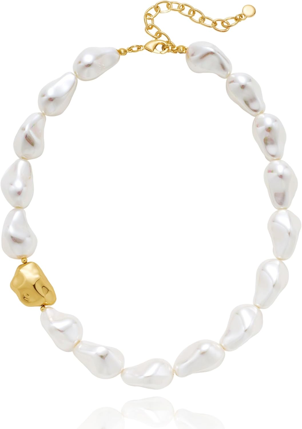 LILIE&WHITE Imitation Baroque Pearl Necklaces For Women Chunky Necklaces Choker Necklace Mermaid Necklace Beach Necklace Fashion Jewelry Gift