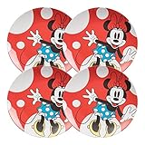 Vandor 89436 Disney Minnie Mouse 4 Pc. 10 in. Ceramic Plate Set