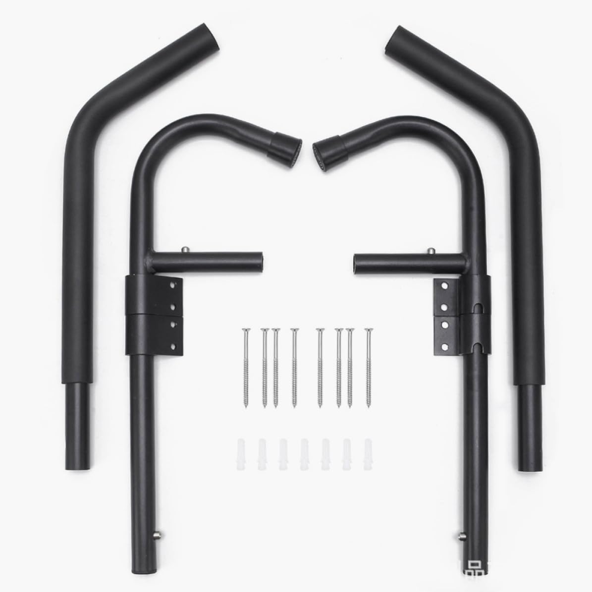 Ciieeo 2 Set Porta Kayak Pieghevole da Parete per Canoa, Nero, Ferro