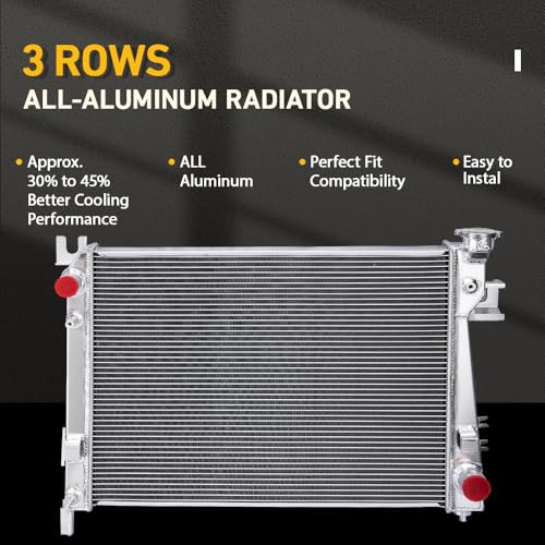 3Row Aluminum Radiator for 2004-2009 Dodge Ram 2500 3500 1500 Hemi 5.7L by Pundimo - Used condition - Image 3