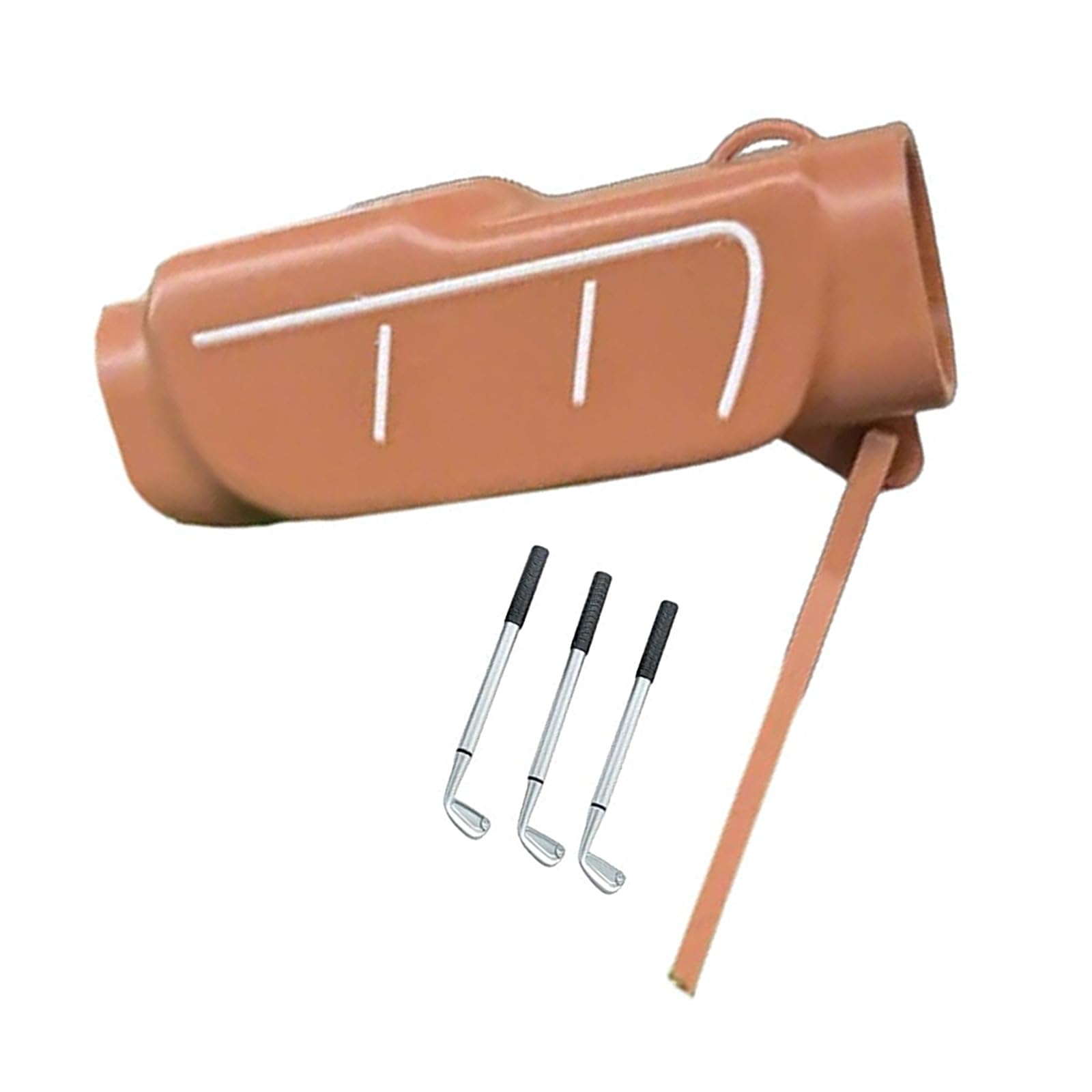 Snorvixre Themed Desk Organiser with 3 Pens Decorative Pen Container with Foldable Rack for Writing Tool Paper Clips Innovation Golfers