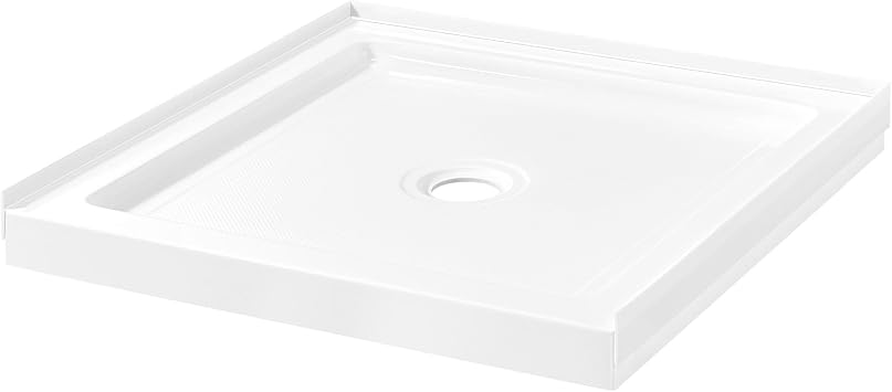 OVE Decors 36x36" Shower Base, Center Drain, White