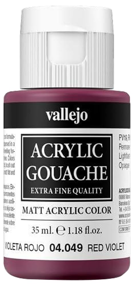 Vallejo04.049 Acrylic Gouache Paint 35 ml, Red Violet