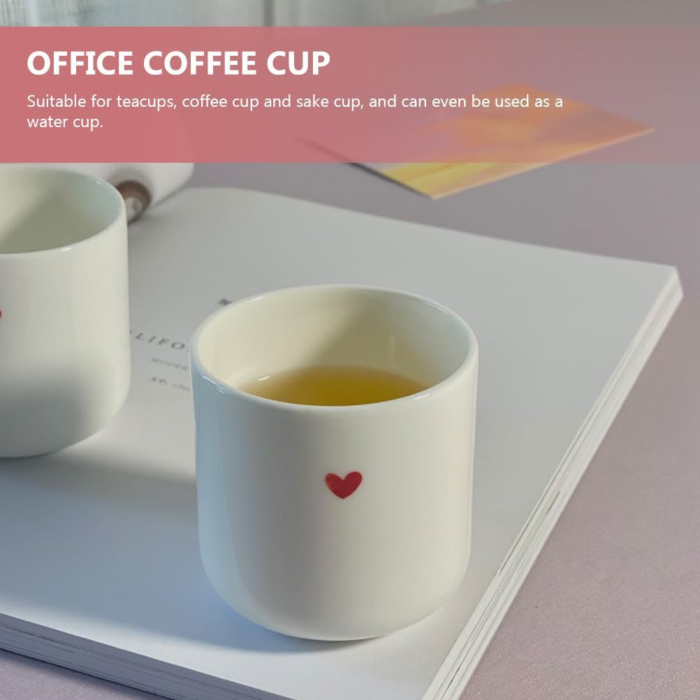 Heart Shaped Mugs Ceramic Espresso Cups Milk Mug Ceramic Cappuccino Cup Christmas Coffee Mugs Ceramic Tumblers Morning Mug Household Cup Ceramics Concentrate Office