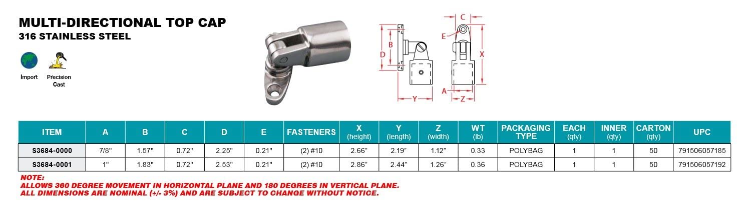 けぐ Sea Dog Take Apart Hinge 3-7/8