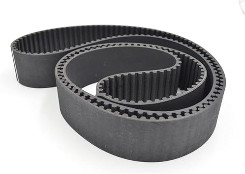 Geeyu Conveyor Belts 1050-5M-25, 10/20/28mm Width Closed Loop Belts, Length 1050mm, Arc Tooth Conveyor Rubber Timing Belts, 210T, HTD Pulley Belt Length 1050-5M, Width Width 10mm