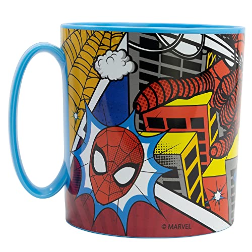 Stor 390 ML BPA FREIER PLASTIKBECHER MIKROWELLENGEEIGNET | SPIDERMAN MIDNIGHT FLYER, Bunt