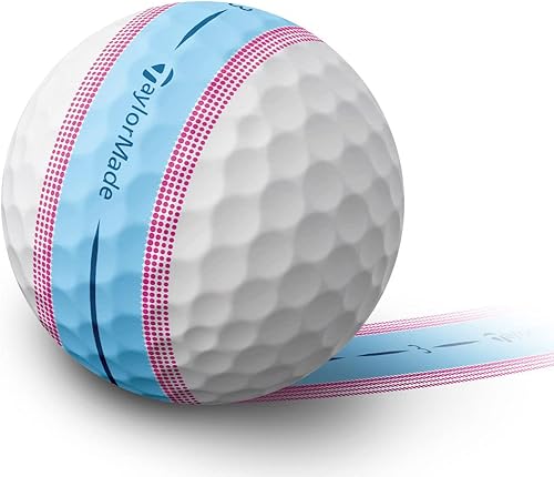 Miniatura 3 de TaylorMade Pelotas de golf Tour Response Stripe para hombre - AzulRosa