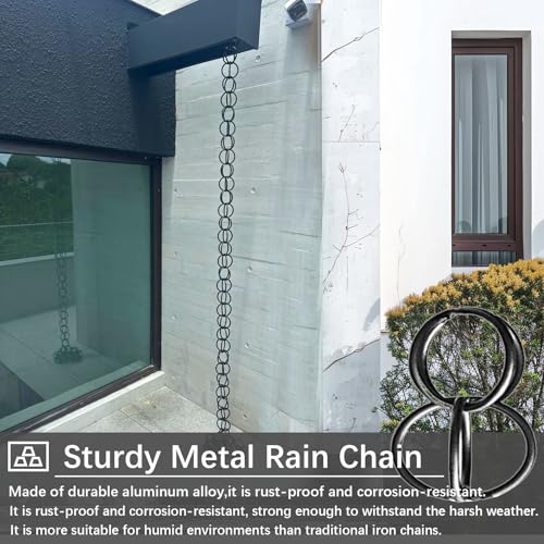 Chaîne d'eau de pluie double boucle : drainage de toit efficace et durable - 8