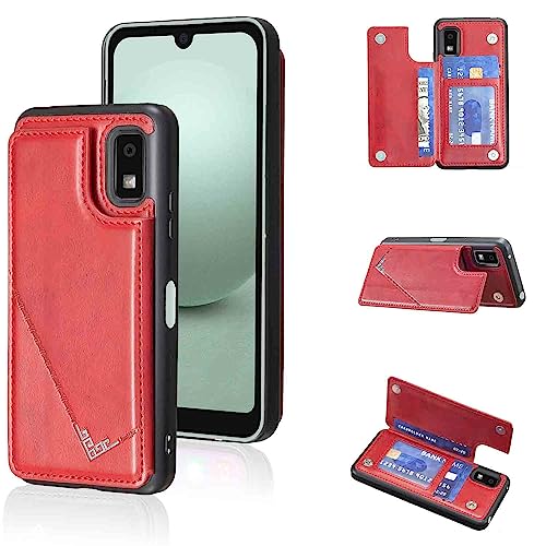 �yAnrek�z�݊��� SHARP AQUOS wish3/SH-53D/A302SH/A303SH �p �V�^ �w�� �J�[�h�P�[�X�i���b�h) �A�N�I�Xwish3 �X�}�z�P�[�X �J�[�h���[ ���u���@�\ �g�уJ�o�[ wish3 RED