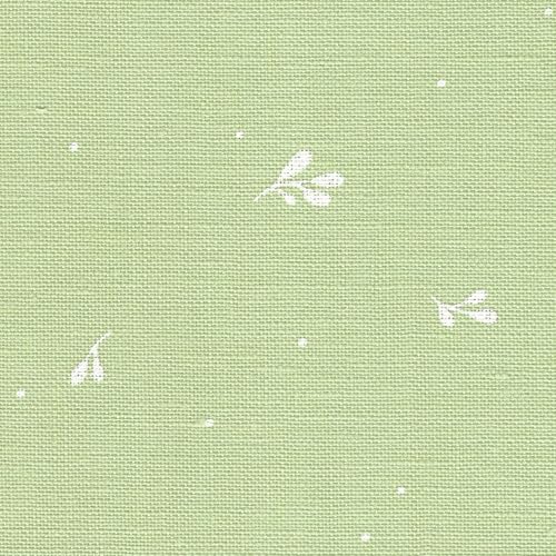 Image of Wizardi Belfast Leaves Green White 3609 6369, Precut Zweigart 32 Count Linen Cross Stitch Fabric, Counted Embroidery Cloth and Needlework Blank Canvas, 19x27 in for Adults
