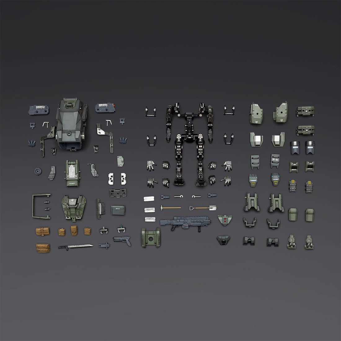 Figura di soldato articolato Mecha staccabile in scala 1/25 con articolazione flessibile, ideale per collezionisti, adolescenti e adulti per esposizione, simulazioni di battaglia e gioco strategico