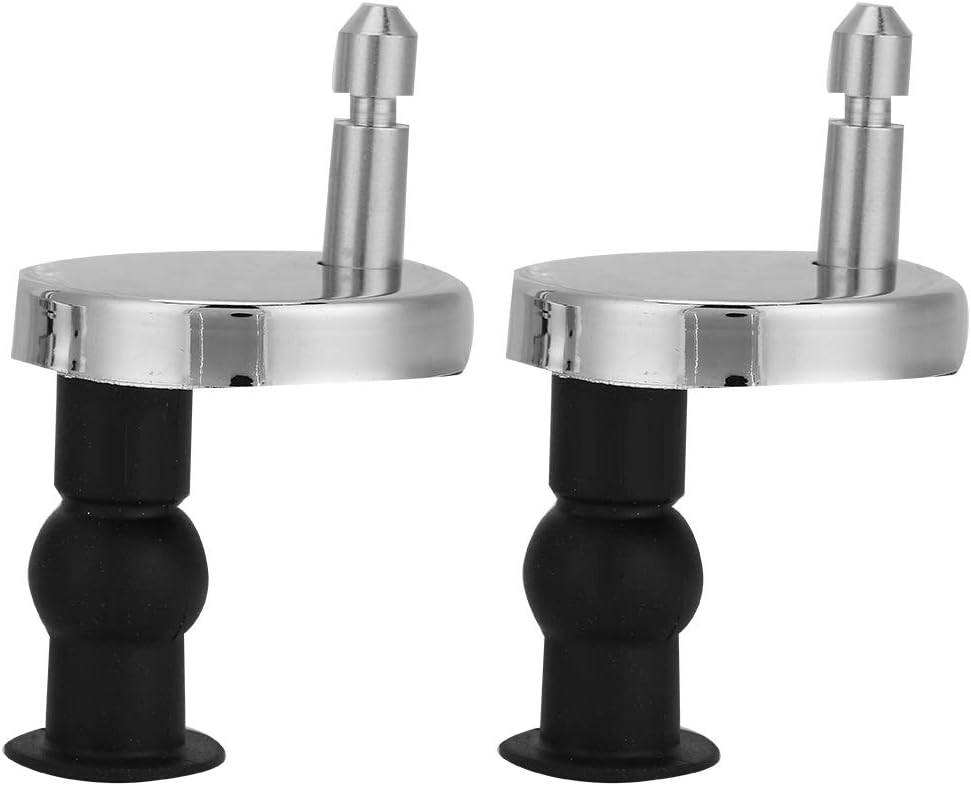 Nuts Screw Fixings, Black Rubber Toilet Seat Screws, Household for Home Family Toilet, Toilet Seat Hinges Top Fixings, Toilet Seat Hinge Replacement Parts with Screws Bolts