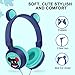 ROCKSOCKI Kids Wired Headphone for Electronic Drum Set. Foldable and Adjustable, Bear Ear Design 3.5mm Jack