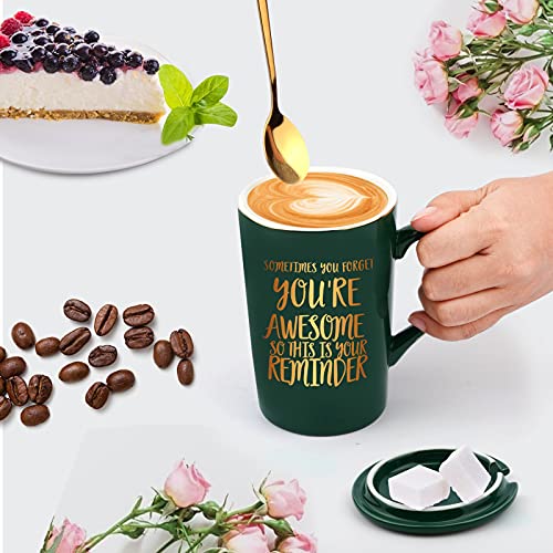 Birthday Gifts For Women, Thank You Gifts For Women Mug Set Presents Retirement Inspirational Graduation Thanksgiving Gifts For Him Her Friends Sometime You Forget You're Awesome Mugs 14Oz #TOP5