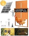 Asfrost Automatic Chicken Coop Door Solar Powered Automatic Chicken Door with Timer & Light Sensor, Anti-Pinch, Durable Aluminum Auto Chicken Door, Charge with 7W Solar Panel & USB - Orange