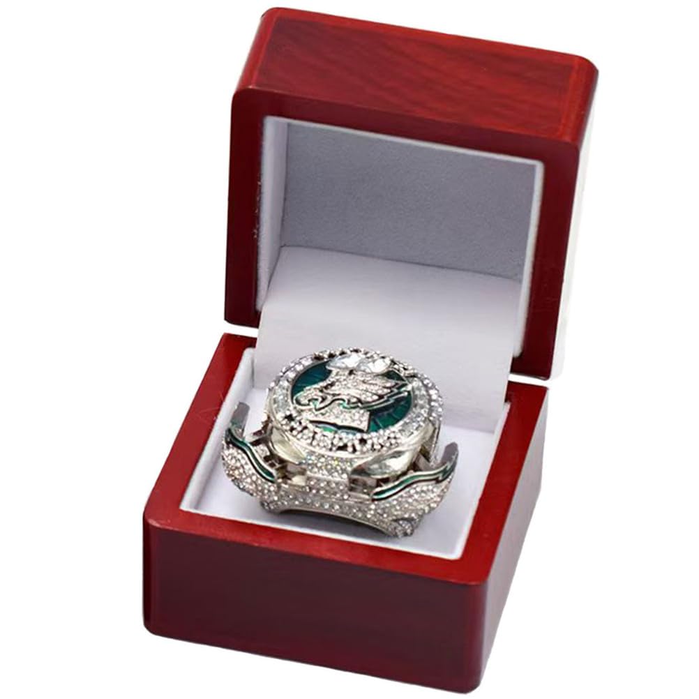Anillos del campeonato de fútbol los Eagles 2025 réplica de lujo tallada a mano para coleccionistas 8