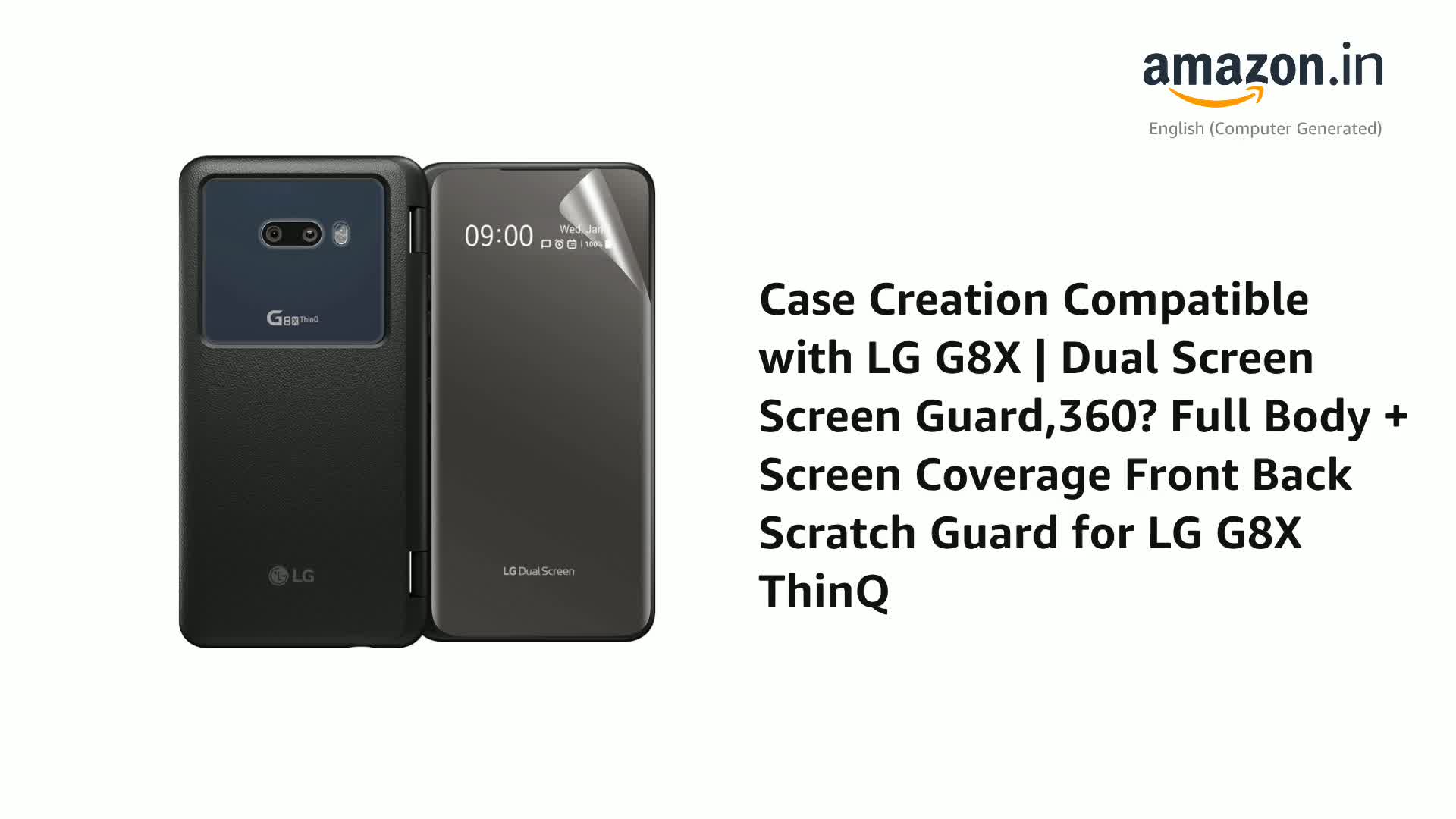Case Creation Compatible with LG G8X | Dual Screen Screen Guard