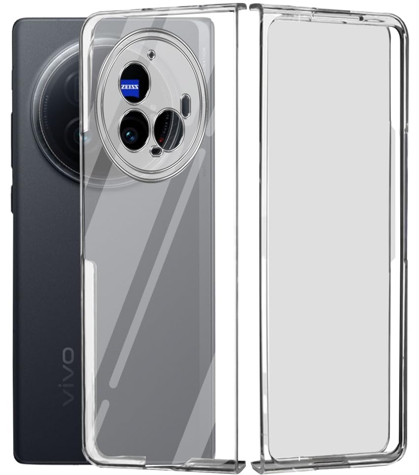 Image of Jkobi Lifetime Anti-Yellow Clear Back Cover Case for Vivo X Fold3 Pro (Sleek Hard Crystal | Shockproof and Camera Protection)
