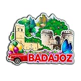 Badajoz Extremadura - Imán para nevera de madera 3D, diseño de monumentos 3D, decoración de recuerdos coleccionables, hecho a mano -3762