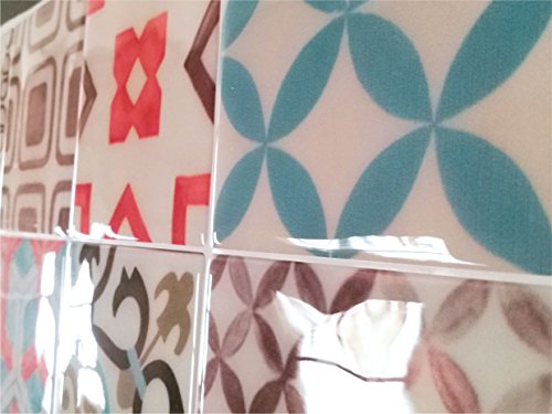 Azulejos Adhesivos con Relieve. Pack de 8 Unidades. Medida Exclusiva en Amazon. Tambien se Puede Utilizar como cenefas para Cocina (VINTAGE2)