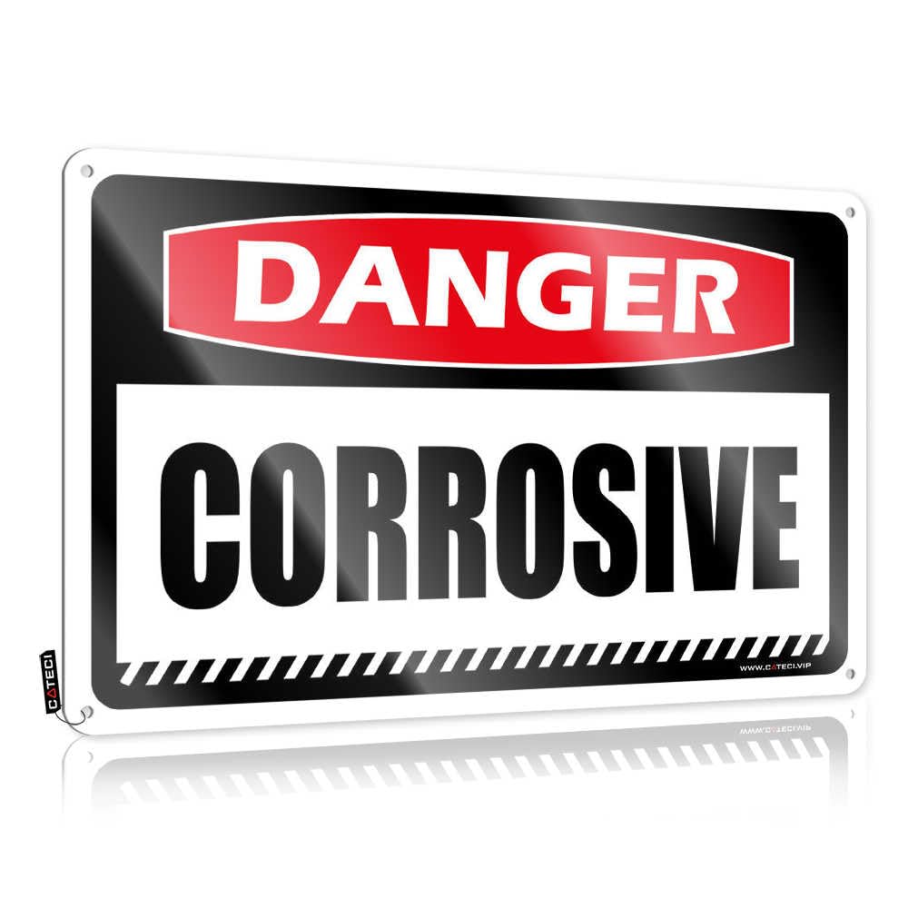 Fzfn Colour Scandinavian Cool Wall Decor, Retro Room Decor Designer Danger Corrosive | Farmhouse Classroom Decor(30X40cm)