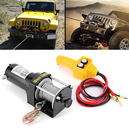 Winche eléctrico 3500 lbs 12V motor cobre puro miniatura 5