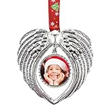 Nevalerra Engel-Gedenk-Fotorahmen – Engelsflügel-Bilderrahmen-Ornament, bedeutungsvolles Beileids-Andenken, hochwertiges hängendes Denkmal | Liebevoller Erinnerungsakzent mit emotionaler Handwerkskuns