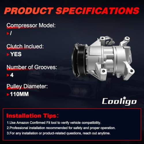 Image of Air Conditioner AC Compressor with Clutch Fits for Scion xA 2004-2006