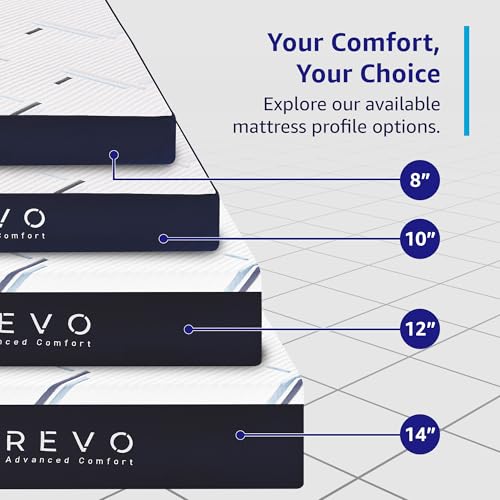 REVO Sleep Gel Memory Foam Mattress, 14-Inch Queen – Cooling Mattress with Contouring Gel Foam, Pressure Relief & Balanced Support – Soft, Breathable Comfort for Deep Sleep - Image 5