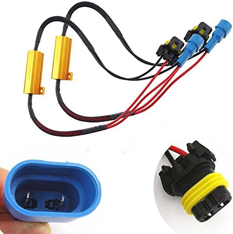 2 X 50W 8 Ohm 9005 HB3 Headlight No Error Load Resistor Fog Light Decoder LED Canbus Connection Resistance Wire
