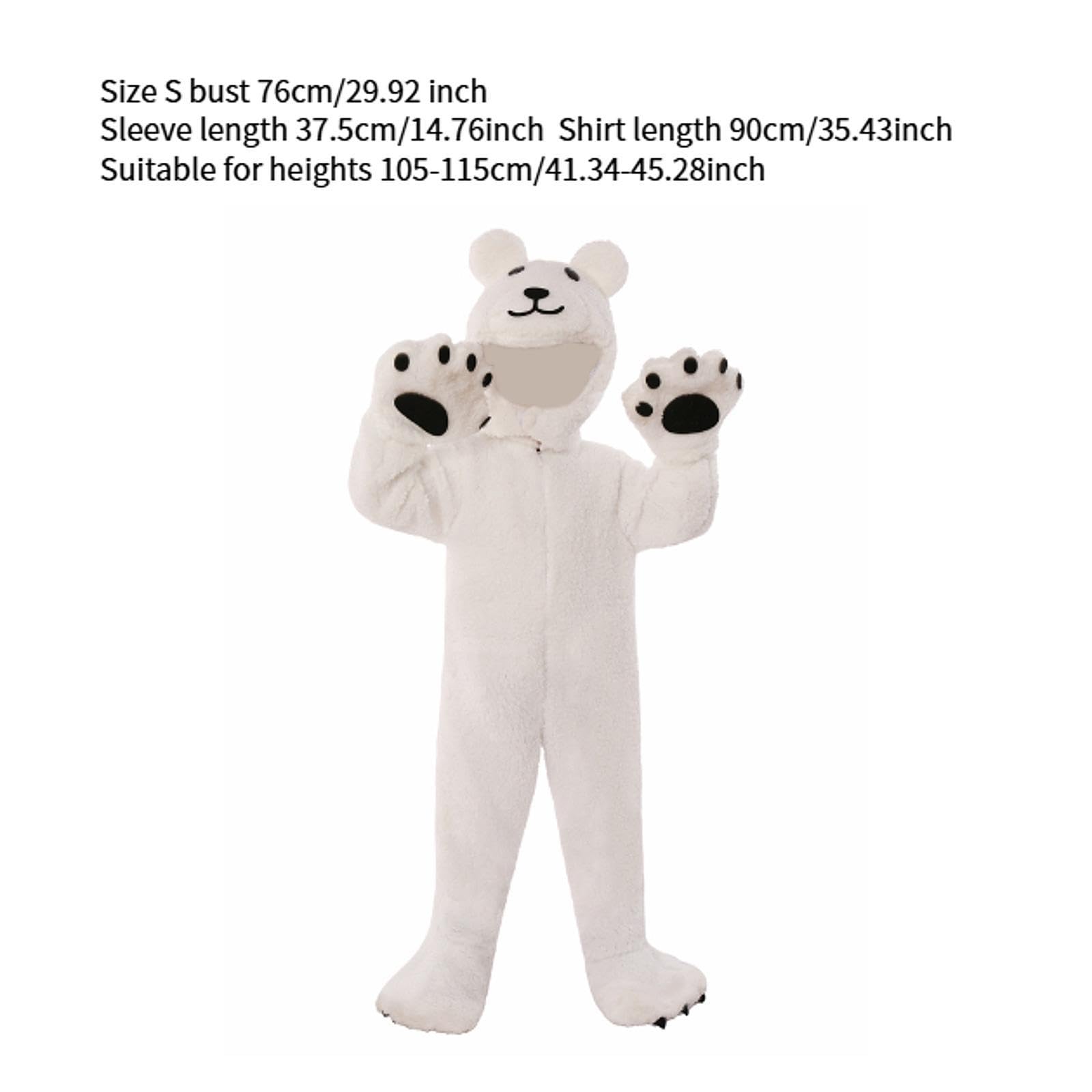 Cosplay Jumpsuit Kinder Tierkostüm mit Reißverschluss Aus Angenehmem Polyester Und Mütze Inklusive Handschuhen für Verkleidung Kostümparty Zuhause