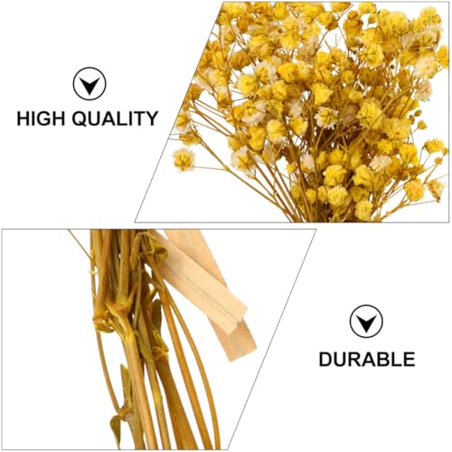 Ramo de flores secas Gypsophila natural Yellow 12cm miniatura 3