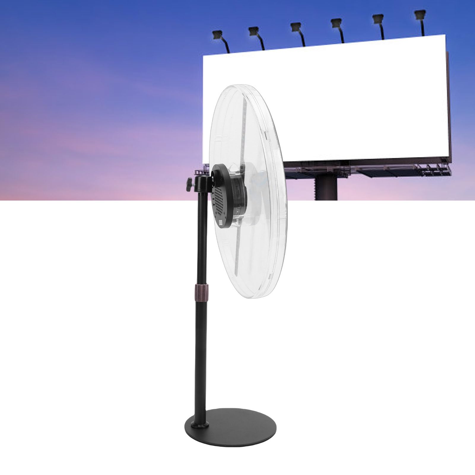 Generic Projecteur WiFi de Ventilateur d'hologramme 3D, écran Holographique de Bureau de 12,6 Pouces, Projecteur de Signe LED avec Télécommande App 234 LED, Idéal pour la publicité en Magasin