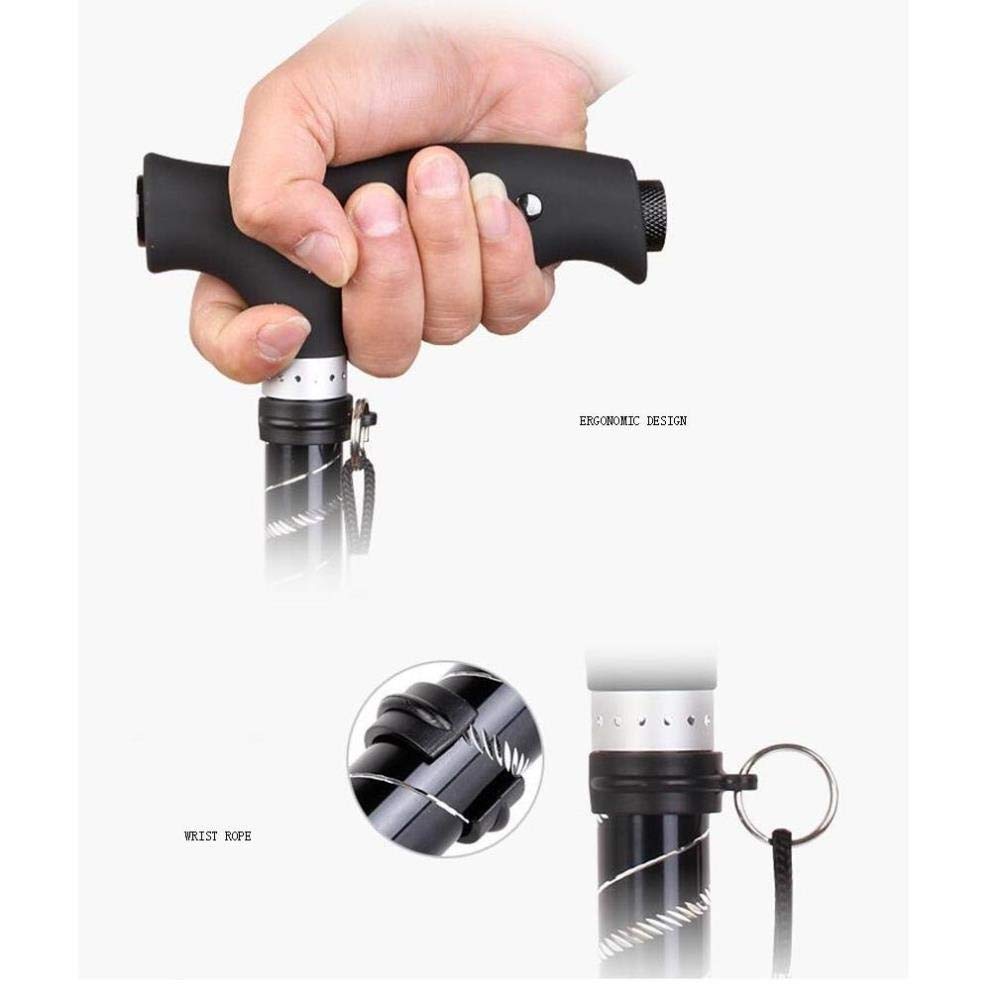 Canes Multi Functional Cane for Elderly Retractable Crutches