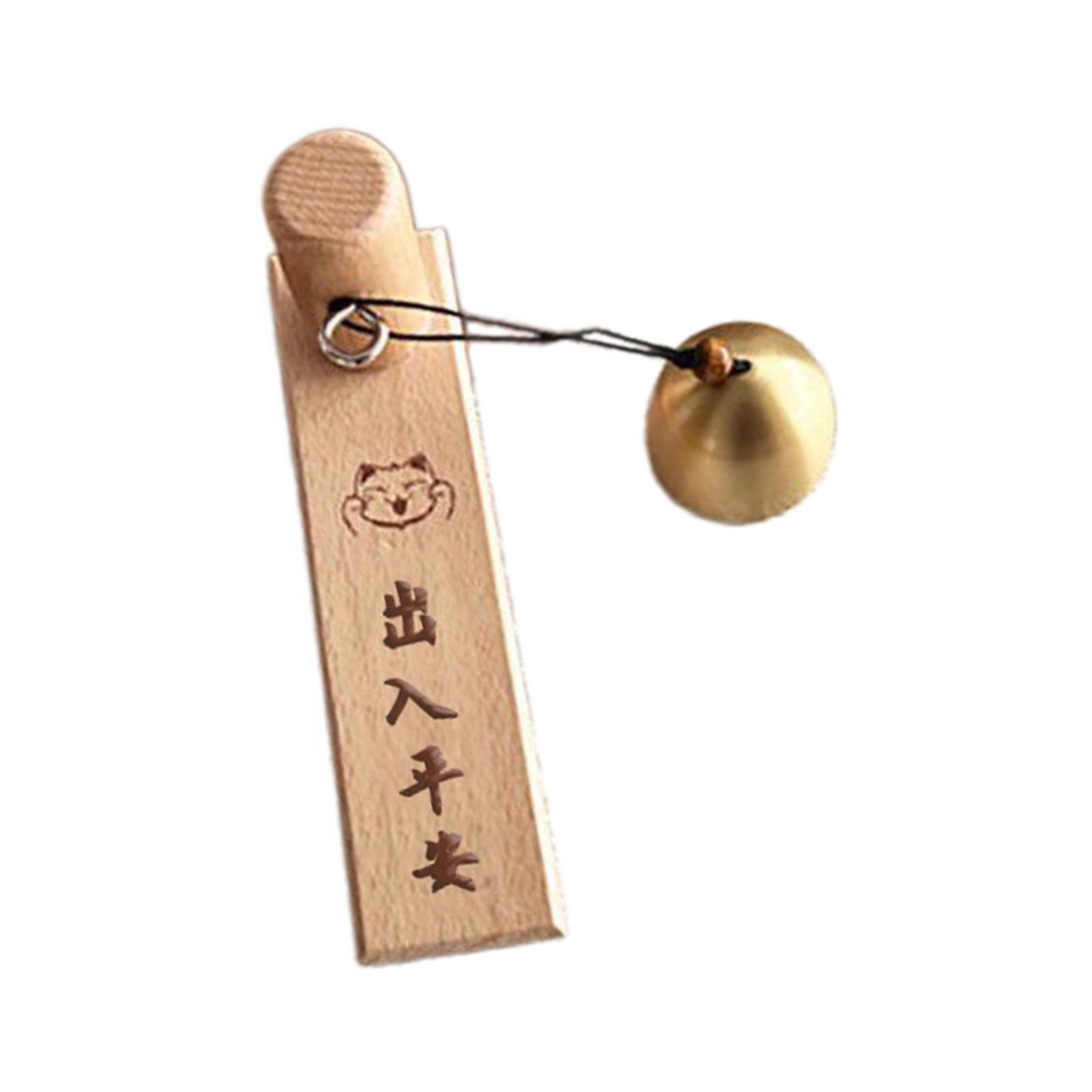 Avejjbaey Decorative Entrance Door Alert Wall Mounted Doorbell Multipurpose Wooden Doorbell for Home Shop Entrance Decoration Entryway Toll